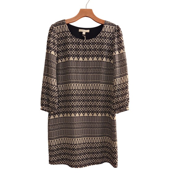 Piperlime Collection Dresses & Skirts - Piperlime Collection SILK Black+White Ikat Geometric Mod Shift Dress NWT Sz S
